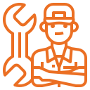 Icône de mécanicien avec clé